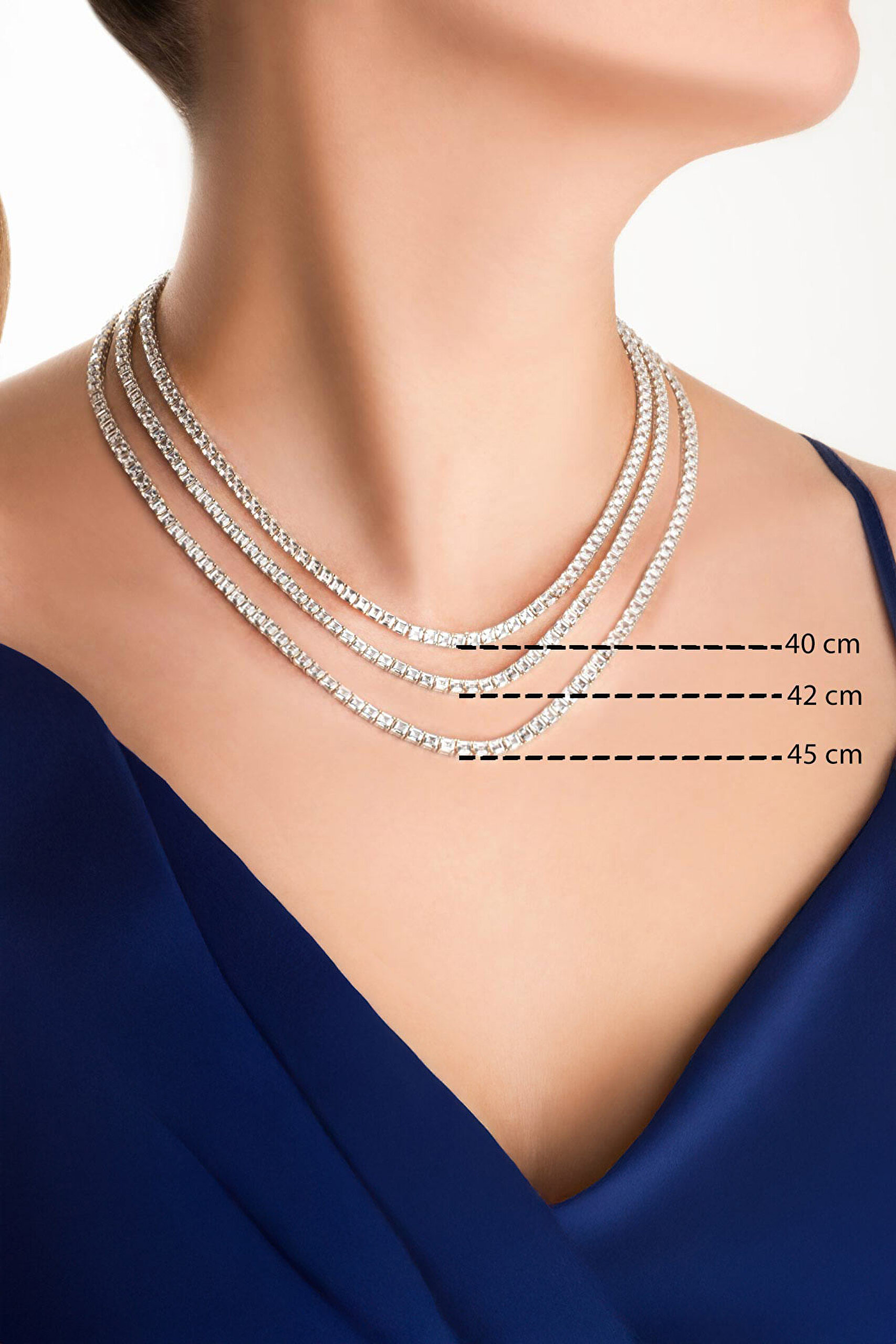 ⁠ Zarif Dokunuş 18 Ayar Beyaz Altın Kaplama Gümüş Su Yolu Kolye_3}