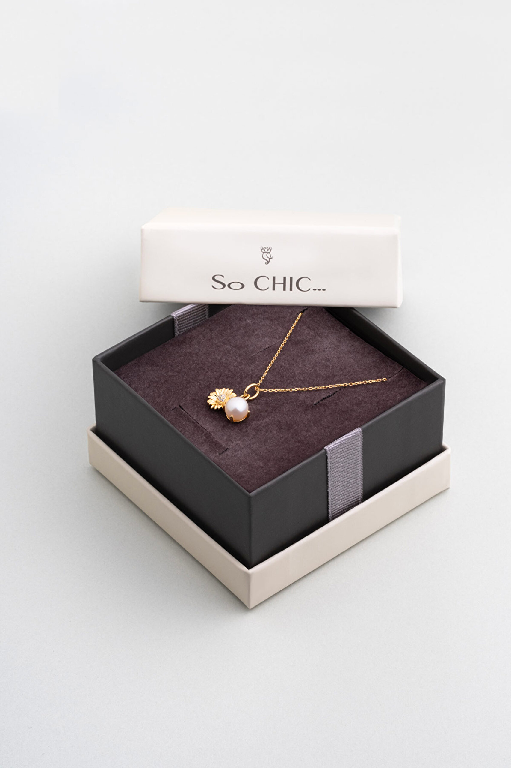 ⁠ Ayçiçeği Işıltısı 18 Ayar Sarı Altın Kaplama 42 Cm Gümüş İnci Kolye_5}