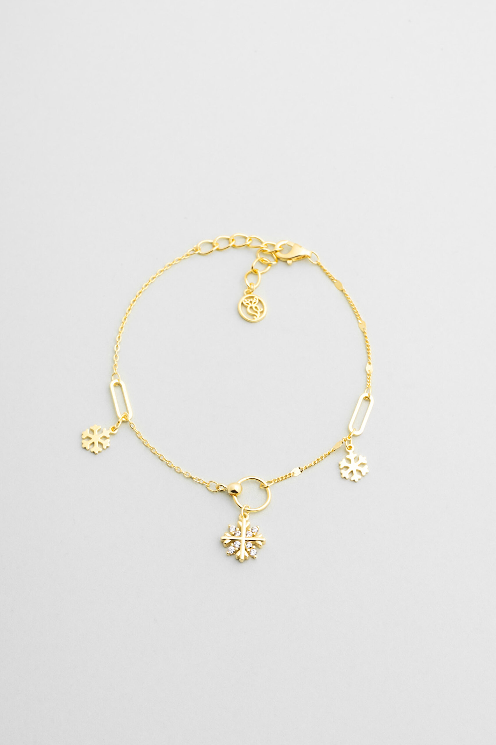 ⁠ Kar Tanesi 18 Ayar Sarı Altın Kaplama 20 Cm Gümüş Minimal Halhal_0}