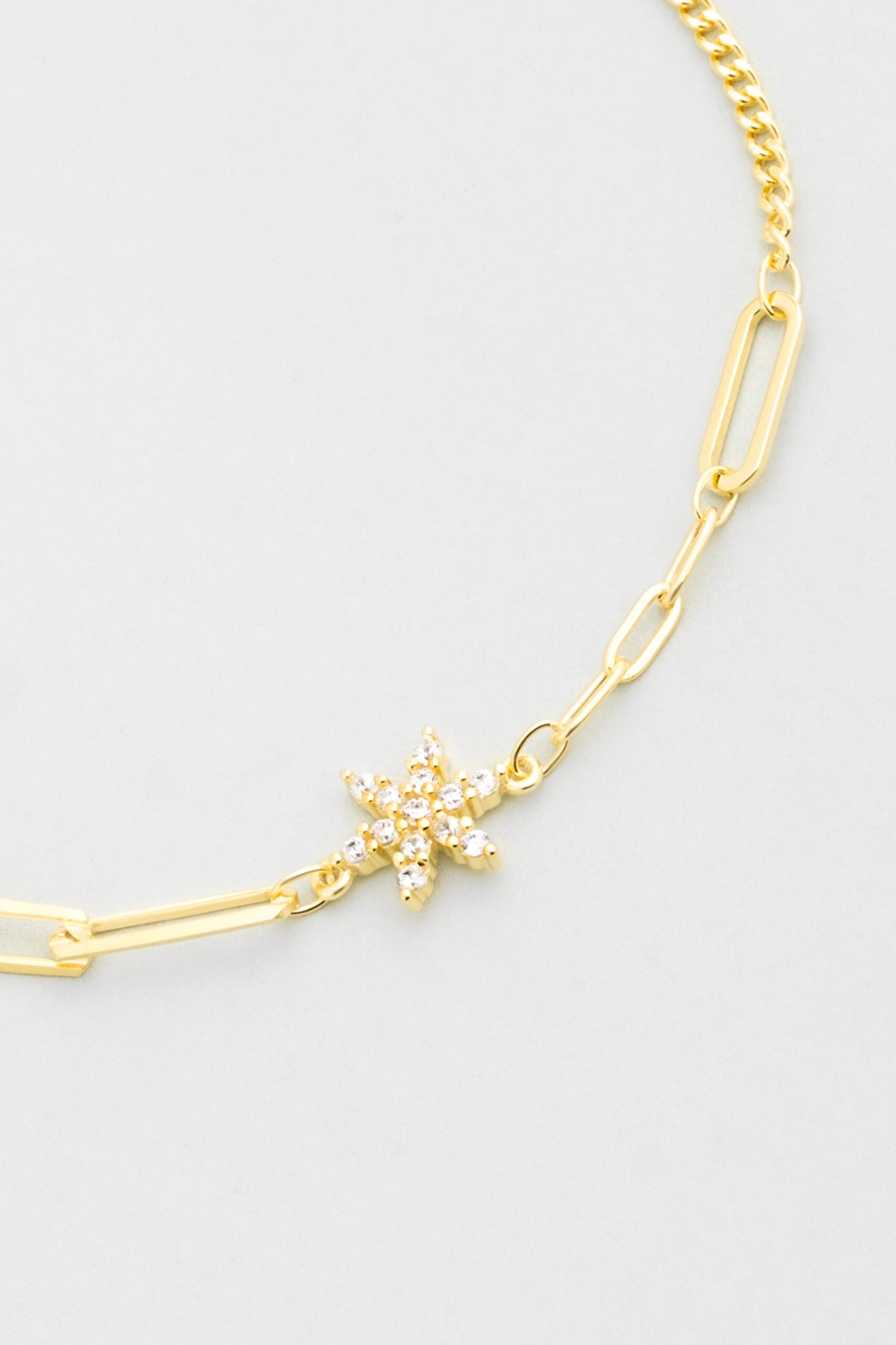 ⁠ Manolya 18 Ayar Sarı Altın Kaplama 19 Cm Gümüş Bileklik_4}