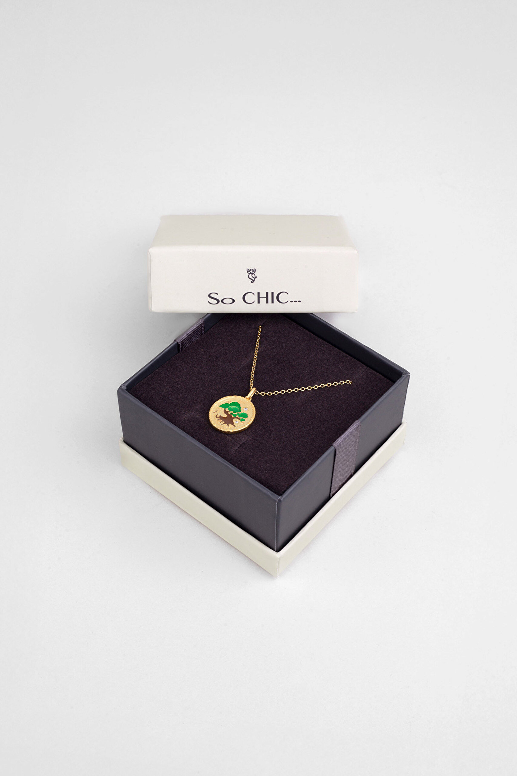 ⁠ Totoro Ağacı 18 Ayar Sarı Altın Kaplama 45 Cm Gümüş Kolye_5}