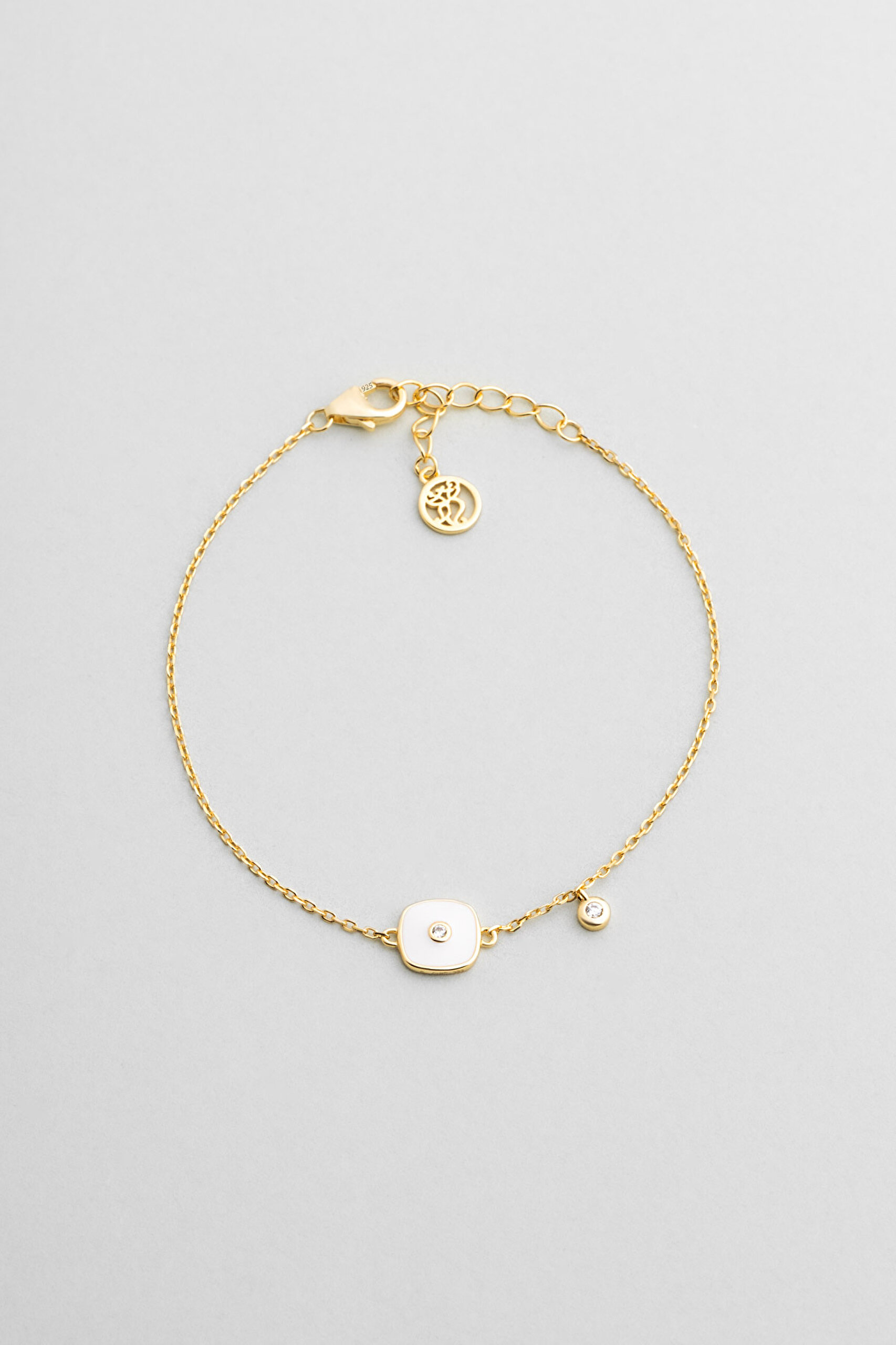 ⁠ Vintage 18 Ayar Sarı Altın Kaplama 19 Cm Gümüş Bileklik_0}