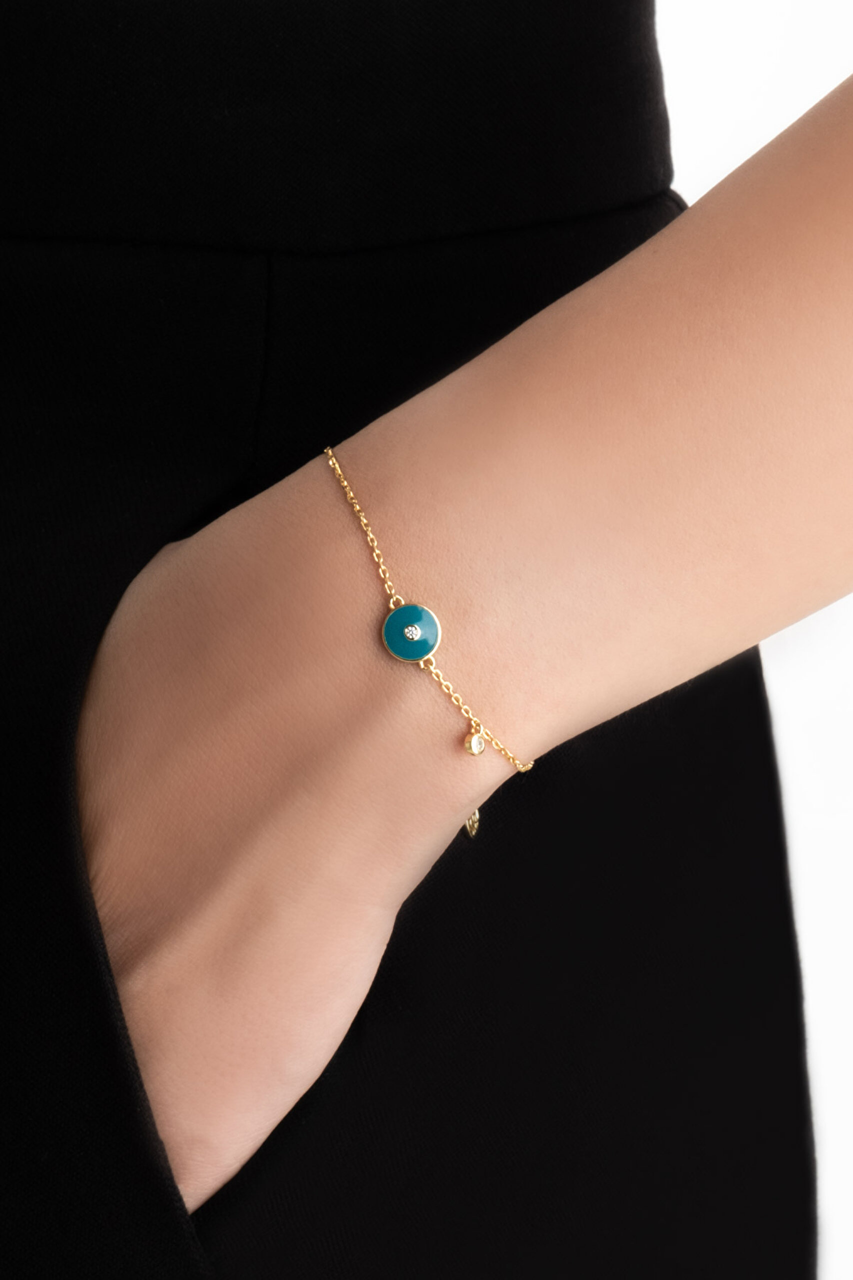 ⁠ Minimal 18 Ayar Sarı Altın Kaplama 18 Cm Gümüş Bileklik_1}