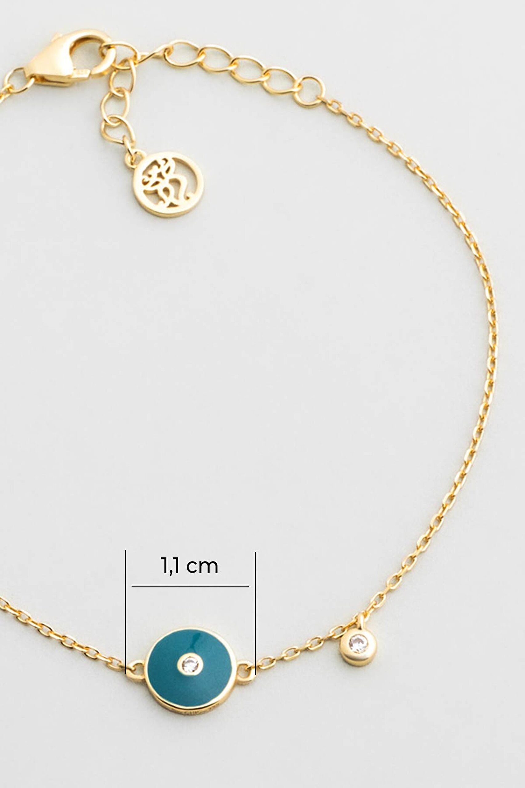 ⁠ Minimal 18 Ayar Sarı Altın Kaplama 18 Cm Gümüş Bileklik_2}
