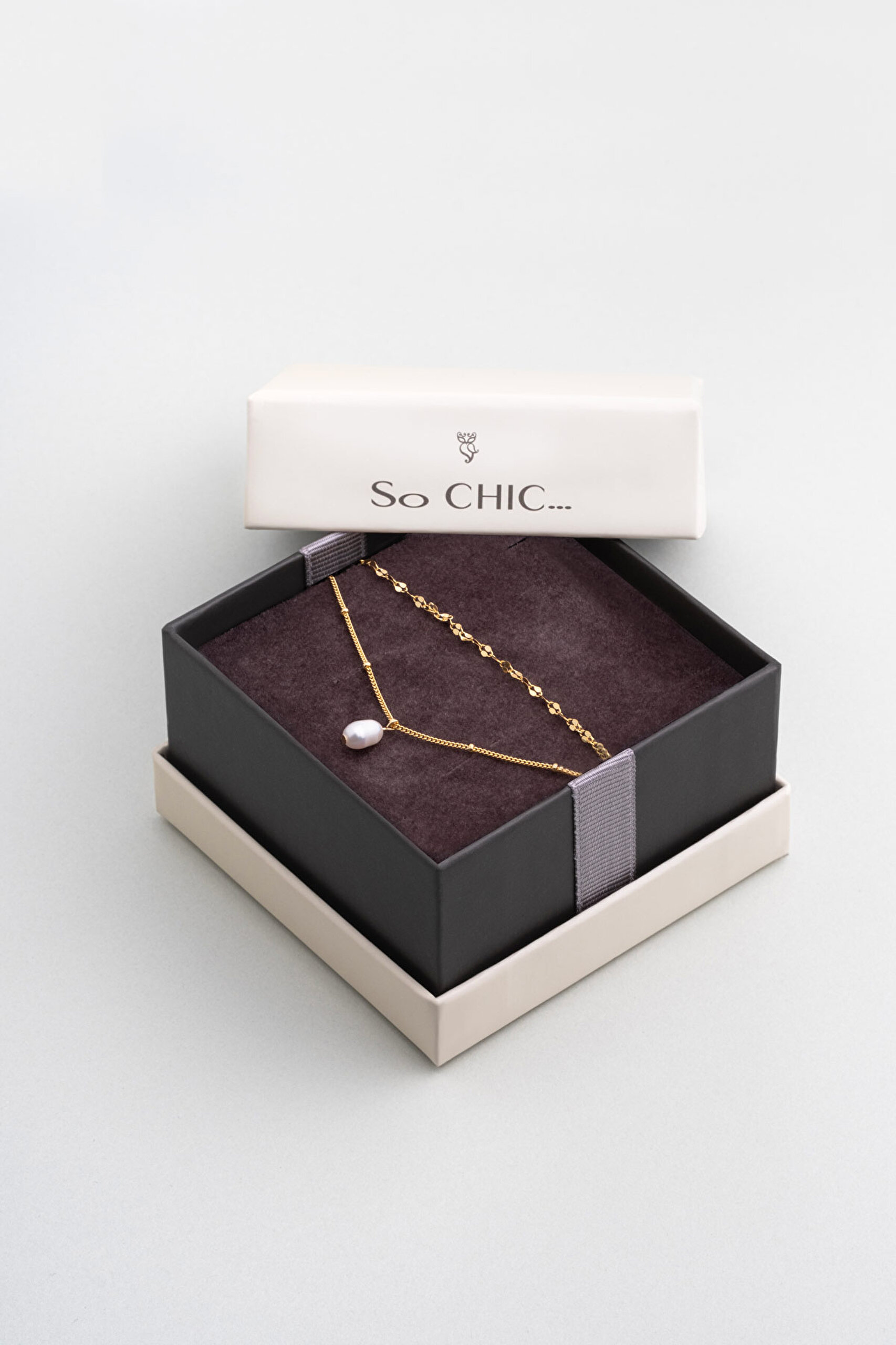 ⁠ İnci Taşlı 18 Ayar Sarı Altın Kaplama 23 Cm Gümüş Minimal Hal Hal_5}