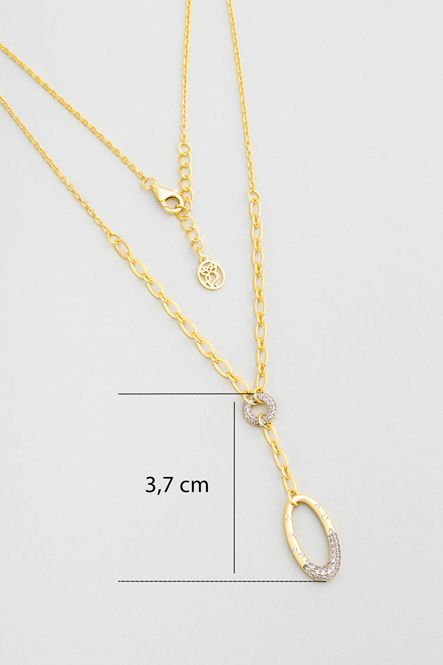 ⁠ Hera 18 Ayar Sarı Altın Kaplama 45 Cm Gümüş Y Kolye_2}