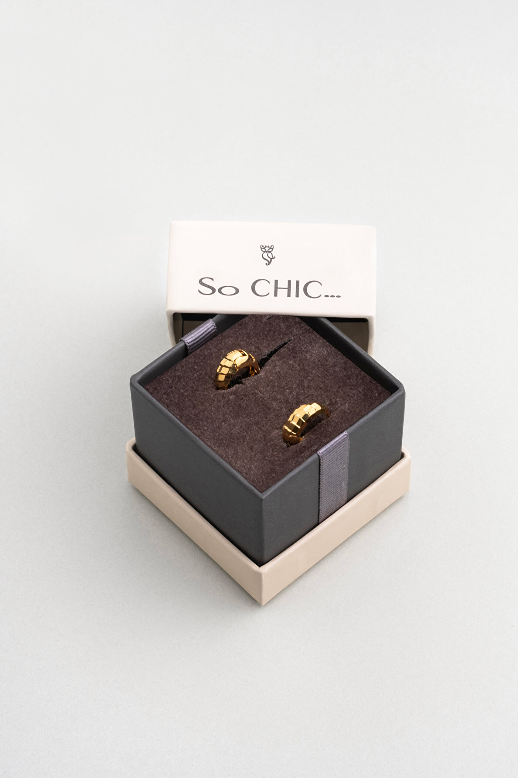 ⁠ Zamansız Şıklık 18 Ayar Sarı Altın Kaplama Gümüş Halka Küpe_4}