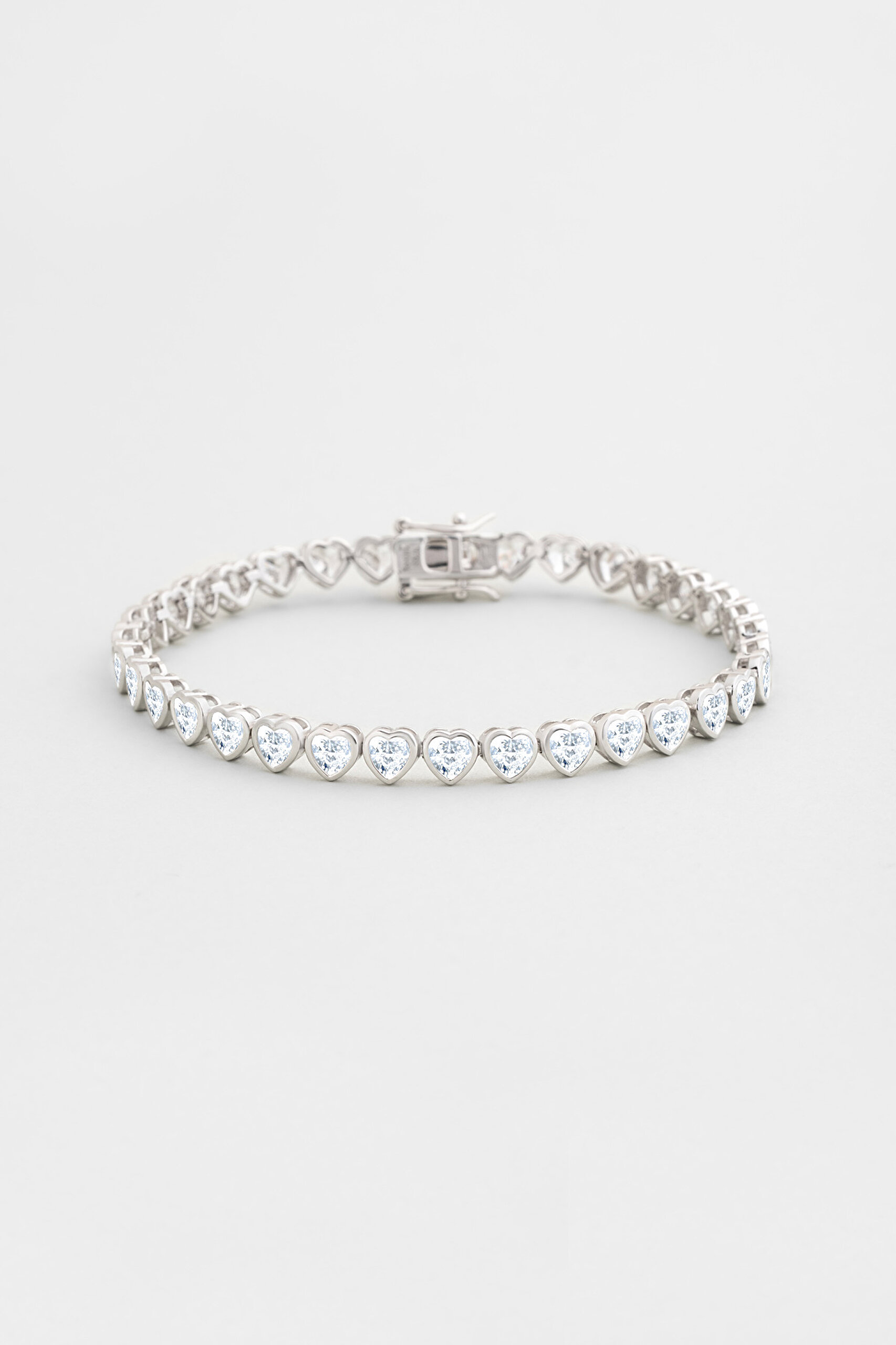 ⁠ Love 18 Ayar Beyaz Altın Kaplama Gümüş Su Yolu Bileklik_0}