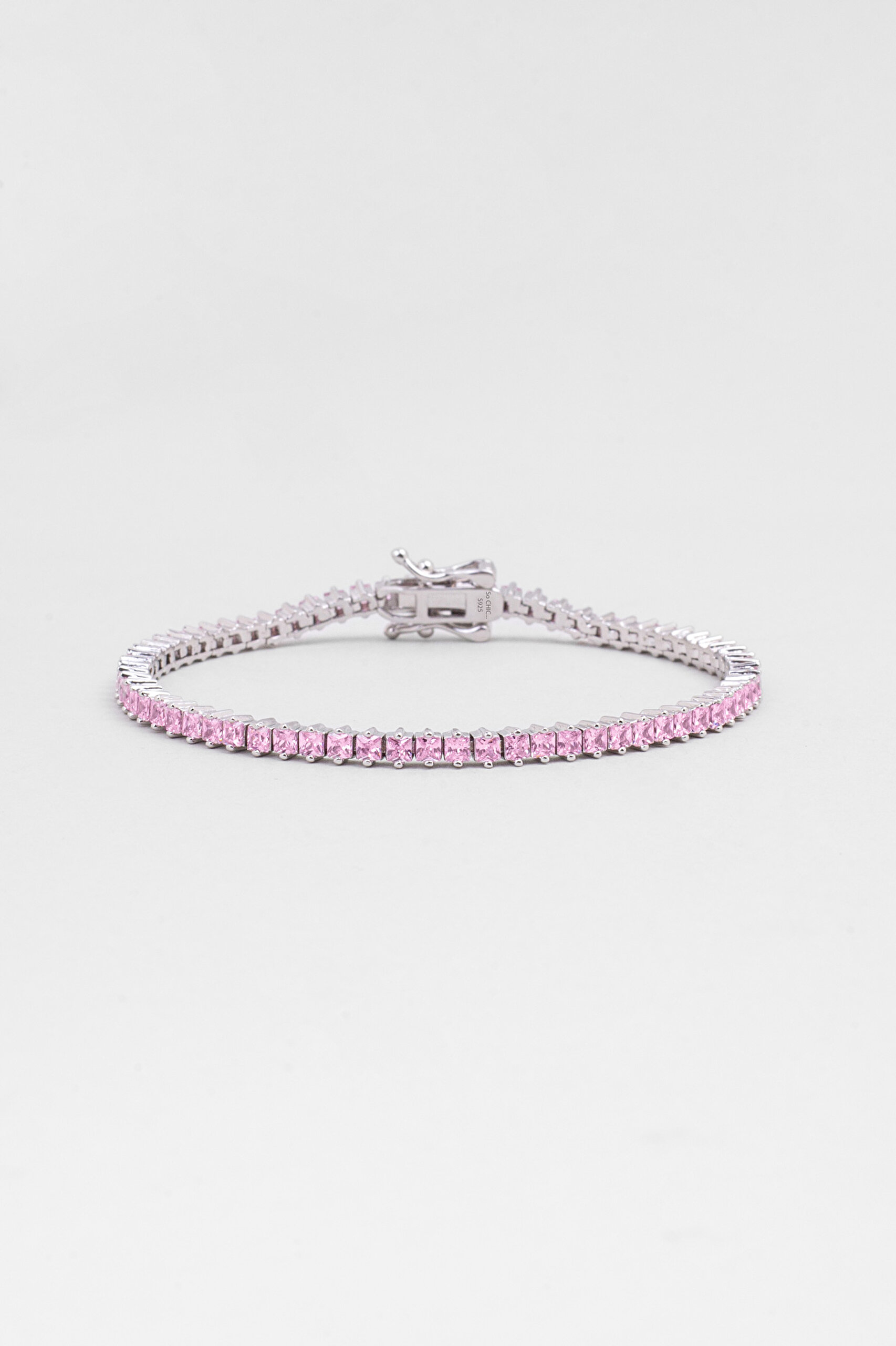 ⁠ Begonya Işıltısı 18 Ayar Beyaz Altın Kaplama Gümüş Su Yolu Bileklik_0}