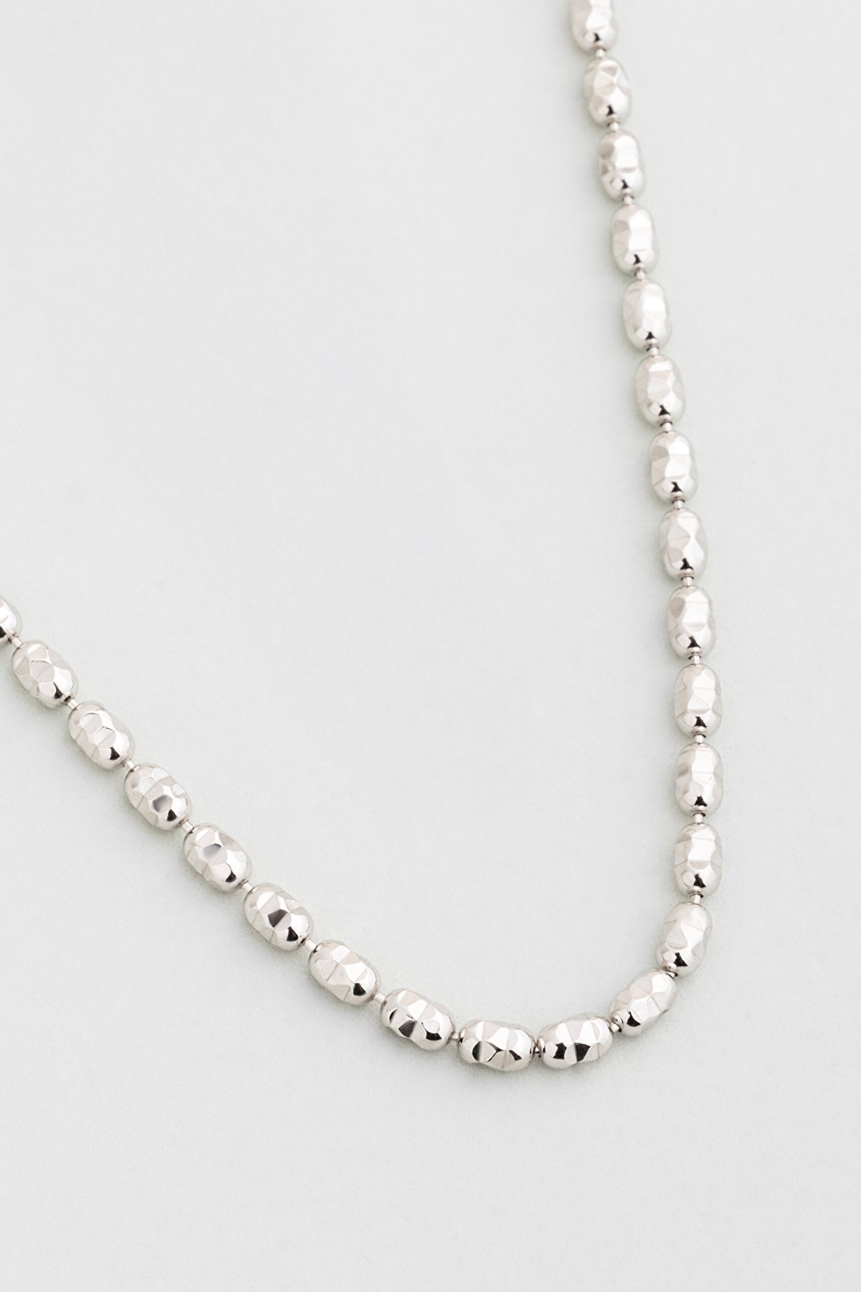 ⁠ Iris İtalyan 18 Ayar Beyaz Altın Kaplama 45 Cm Gümüş Kolye_4}