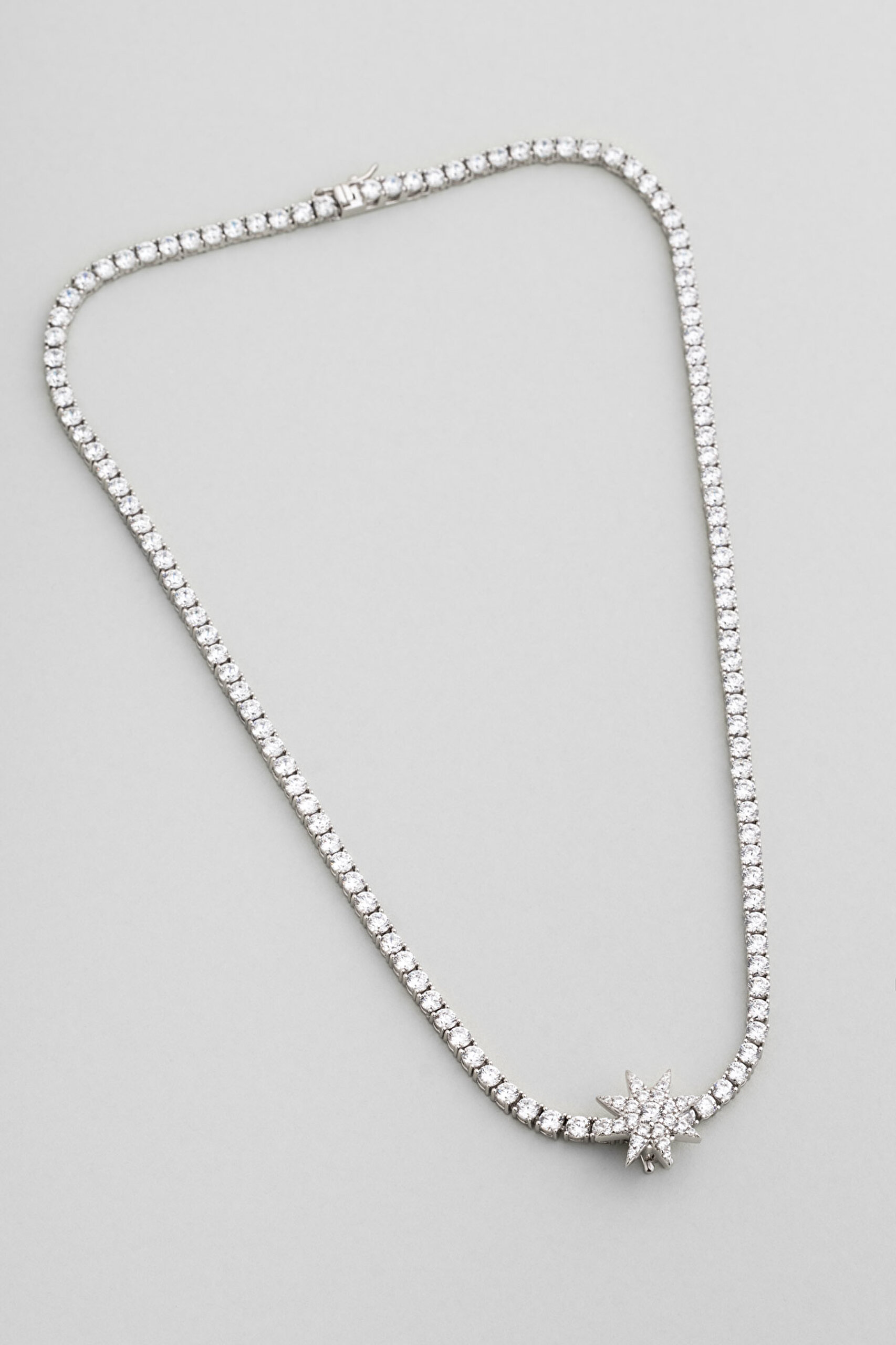 ⁠ Zühre Yıldızı 18 Ayar Beyaz Altın Kaplama Gümüş Charm_6}