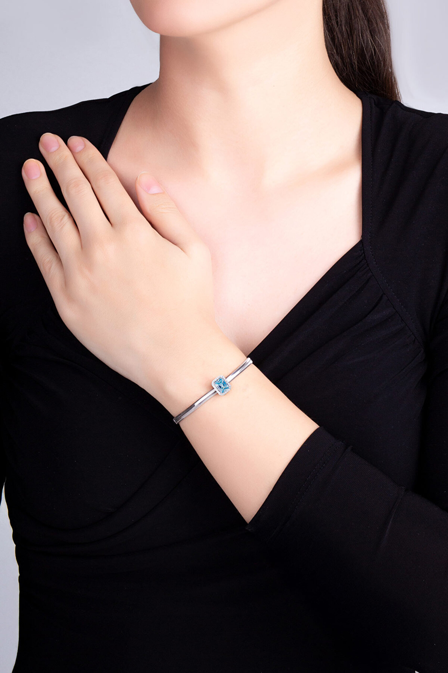 Deniz Perisi 18 Ayar Beyaz Altın Kaplama Gümüş Charm - 6