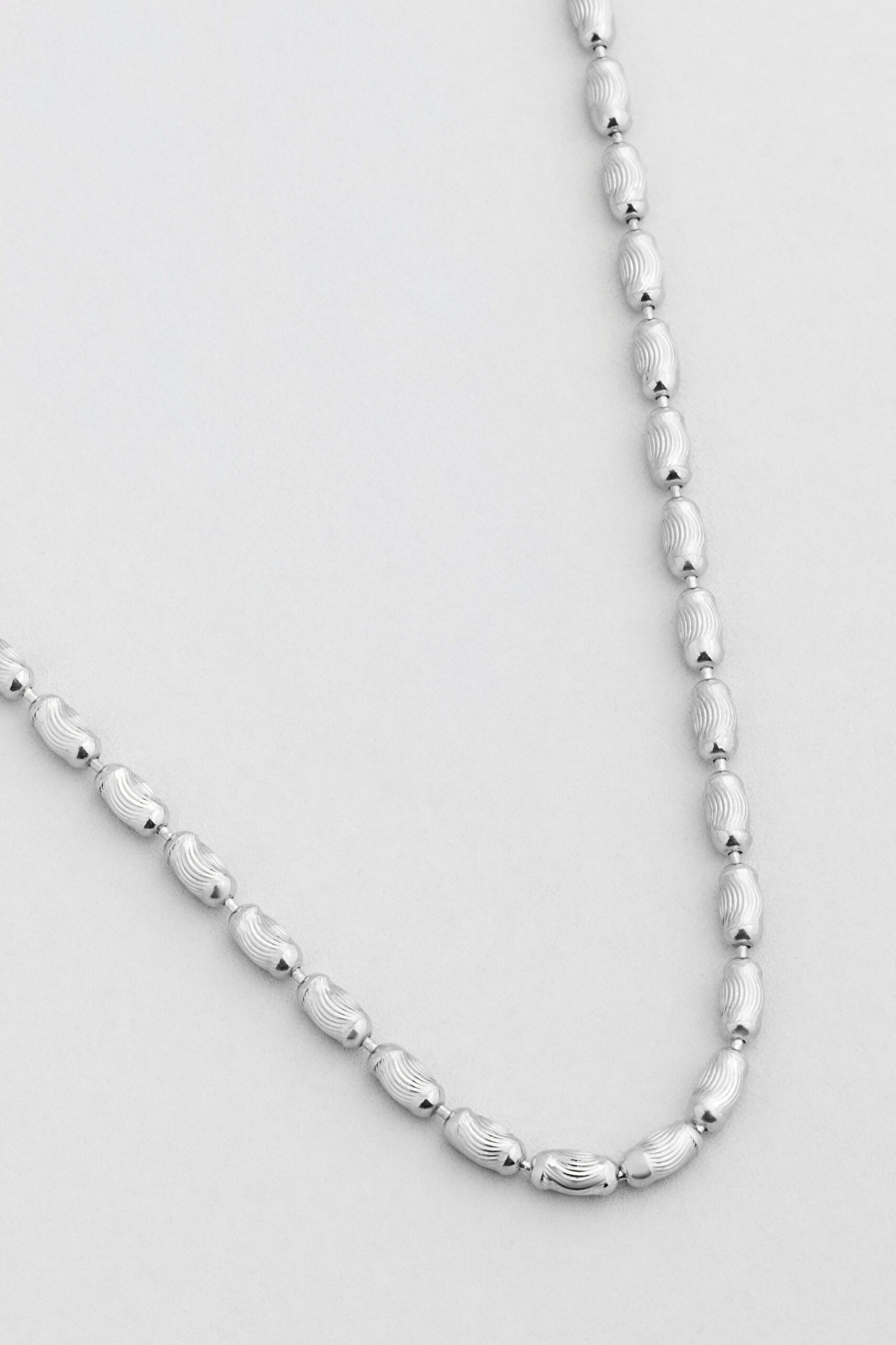 ⁠ Minimal İtalyan 18 Ayar Beyaz Altın Kaplama 43 Cm Gümüş Kolye_4}