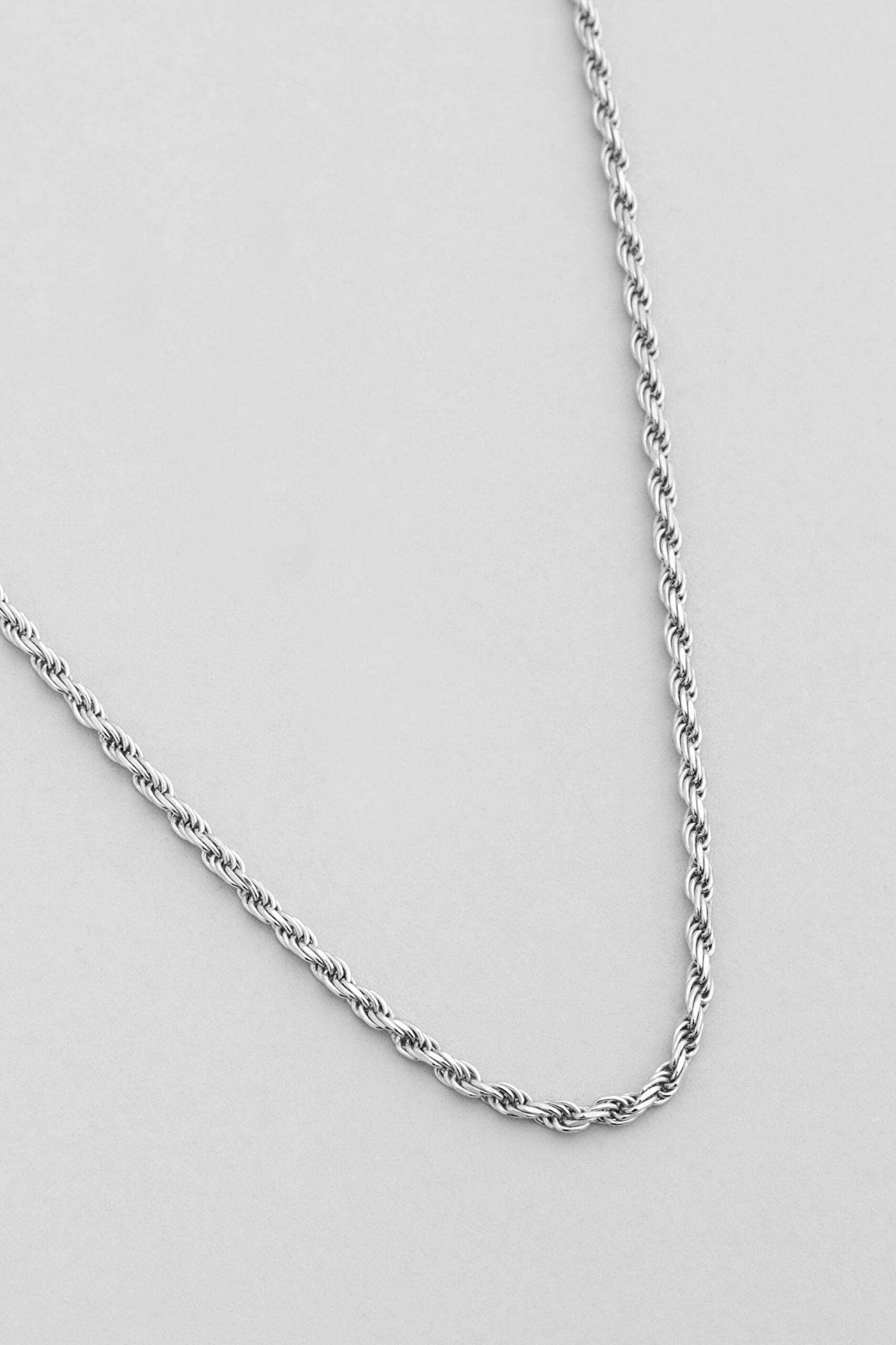 ⁠ Milano 18 Ayar Beyaz Altın Kaplama 43 Cm Gümüş İtalyan Kolye_4}