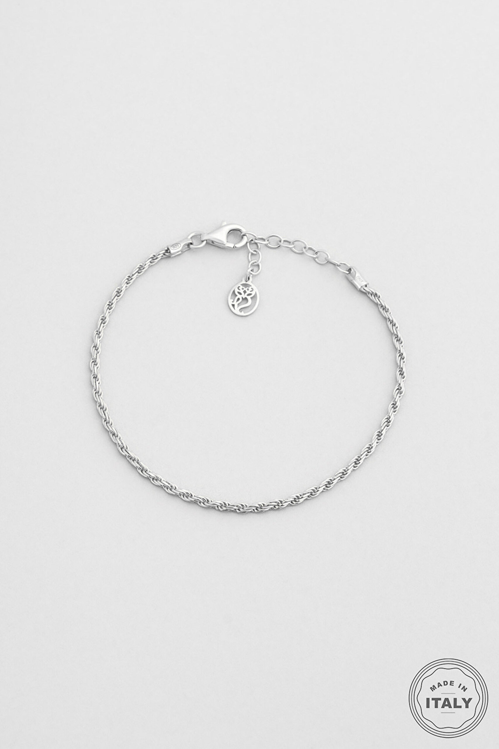 ⁠ Milano 18 Ayar Beyaz Altın Kaplama 19 Cm Gümüş İtalyan Bileklik_0}