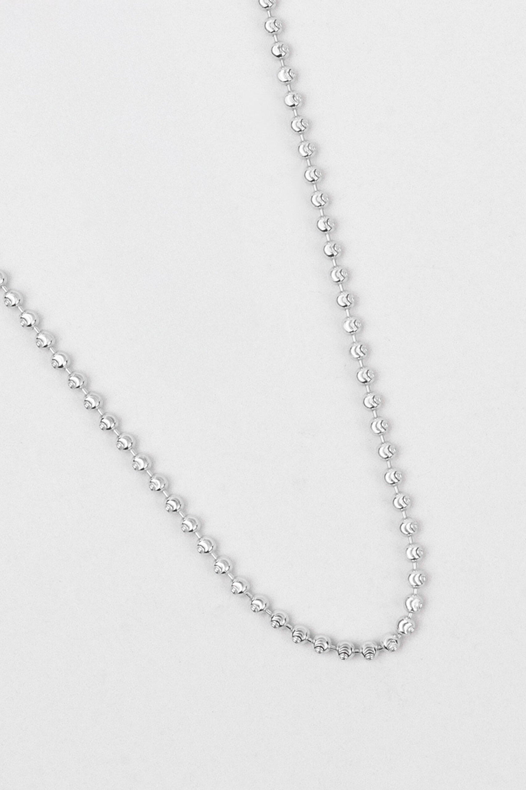 ⁠ İtalyan Lucia 18 Ayar Beyaz Altın Kaplama 43 Cm Gümüş Zincir Kolye_4}