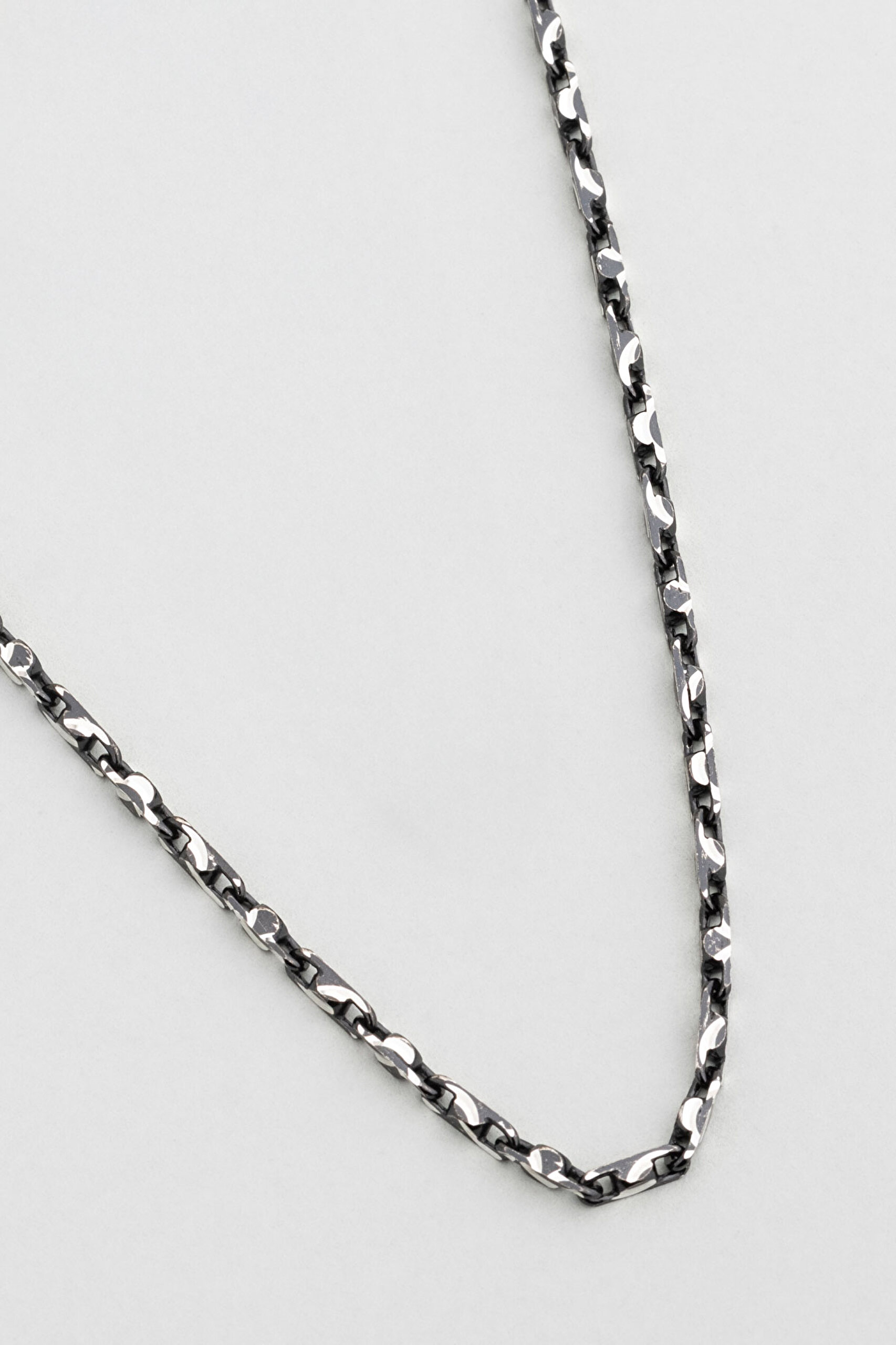 ⁠ Nero İtalyan 55 Cm Gümüş Erkek Zincir Kolye_2}