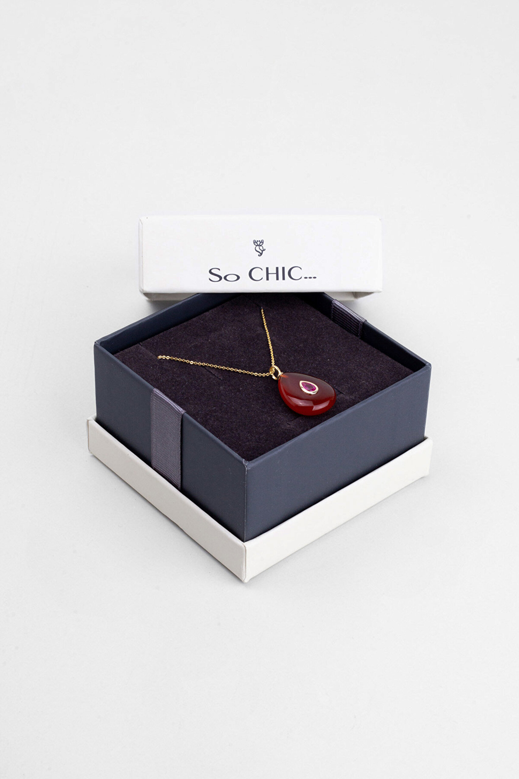 Doğal Akik Taşlı 18 Ayar Sarı Altın Kaplama 43 Cm Gümüş Kolye - 5