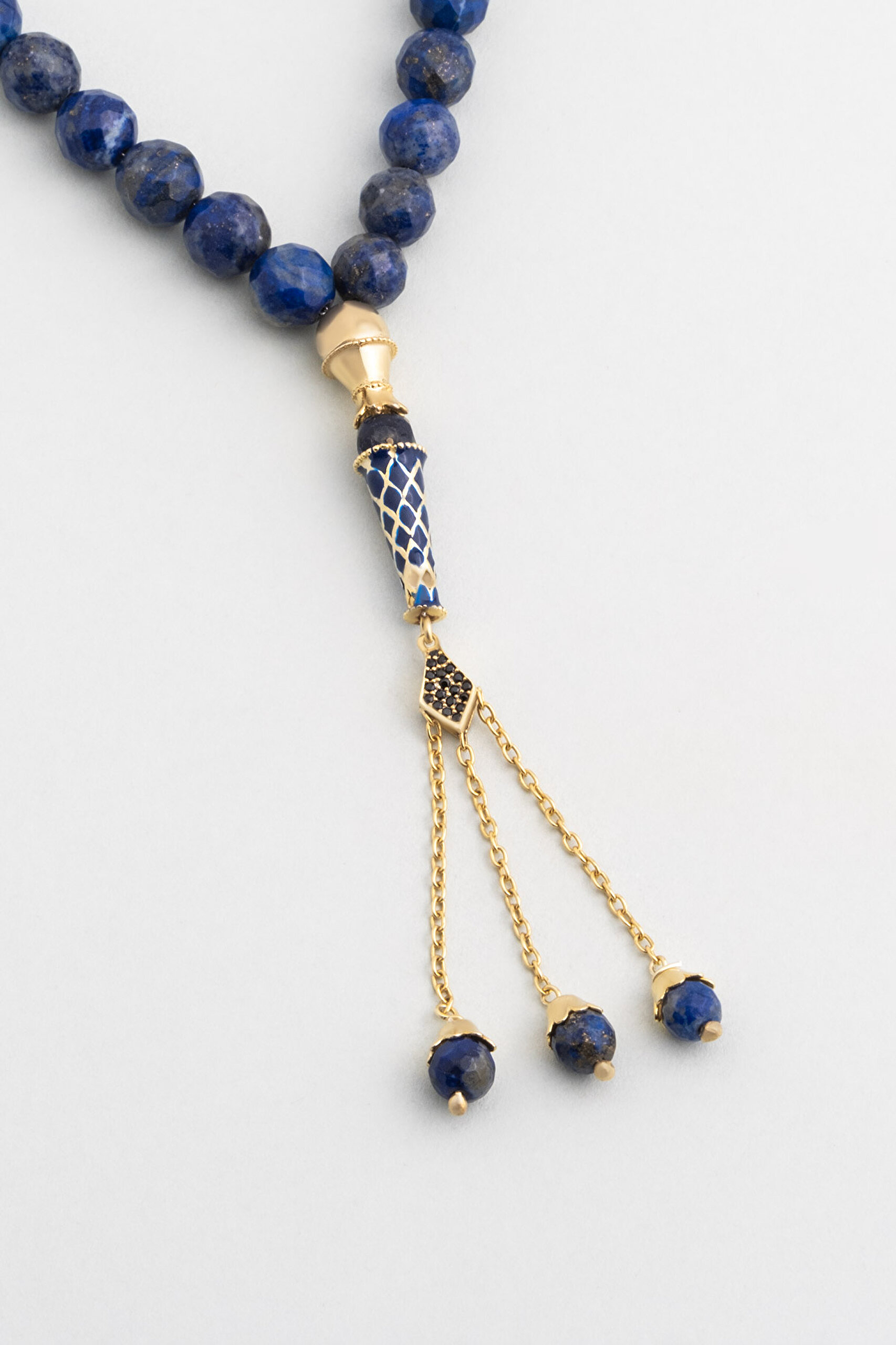 ⁠ Lapis Taşlı 22 Cm Gümüş Tesbih_1}