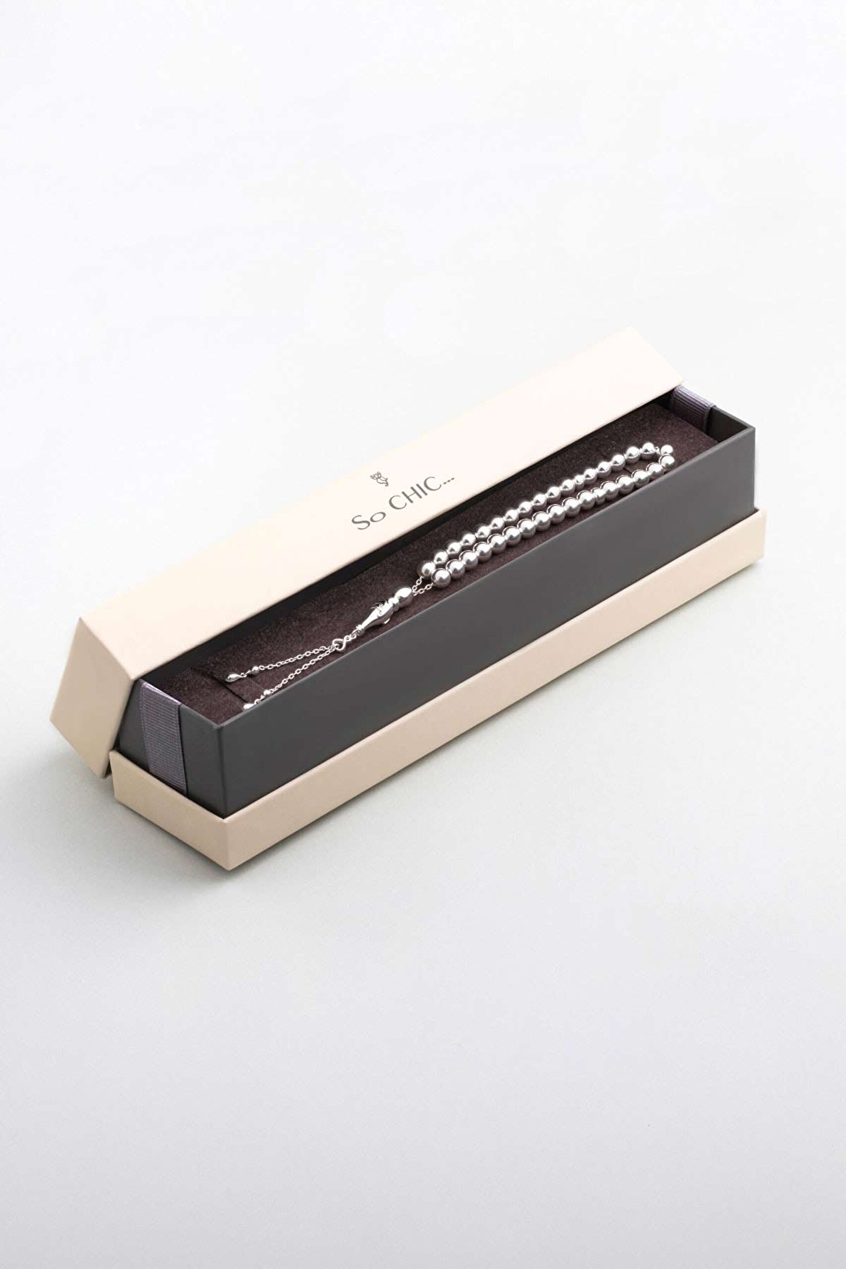 ⁠ Arpa Kesim 25 Cm Gümüş Tesbih_5}