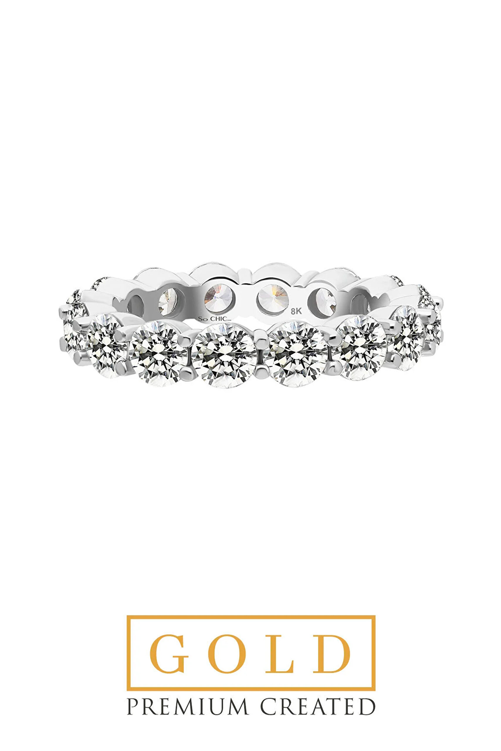 ⁠ Beyaz Altın Sertifikalı Premium Created Taşlı 4.25 CT Effect Tamtur Yüzük

_2}