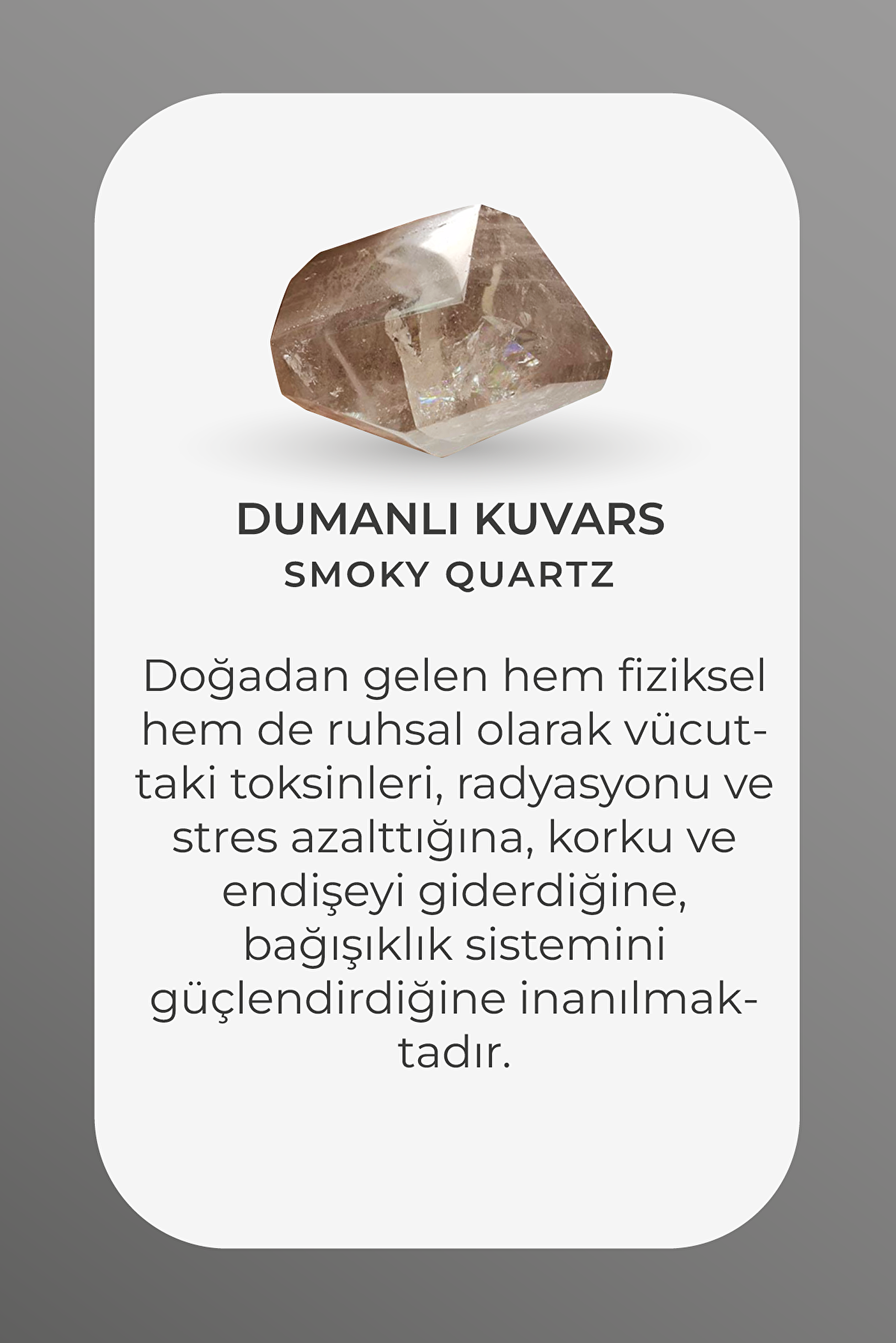 ⁠ Doğal Smoky Taşlı  18 Ayar Sarı Altın Kaplama 26 Cm Gümüş Tesbih_7}