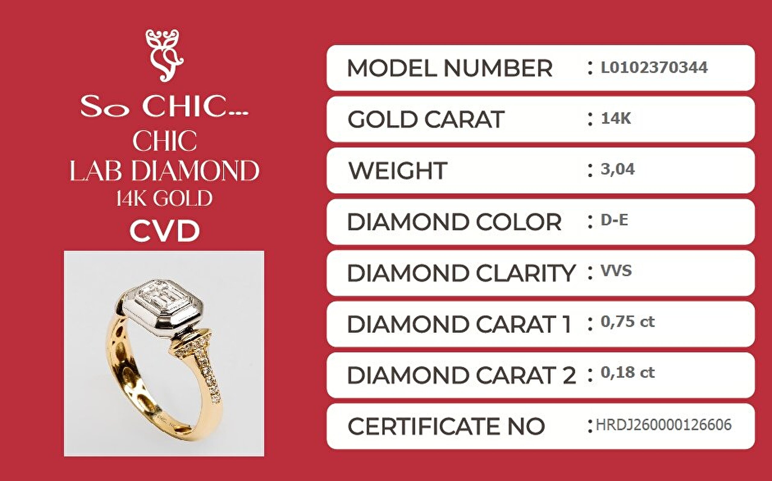 0.93 Karat HRD Sertifikalı Laboratuvar Üretimi Pırlanta Altın Emerald Yüzük - 5