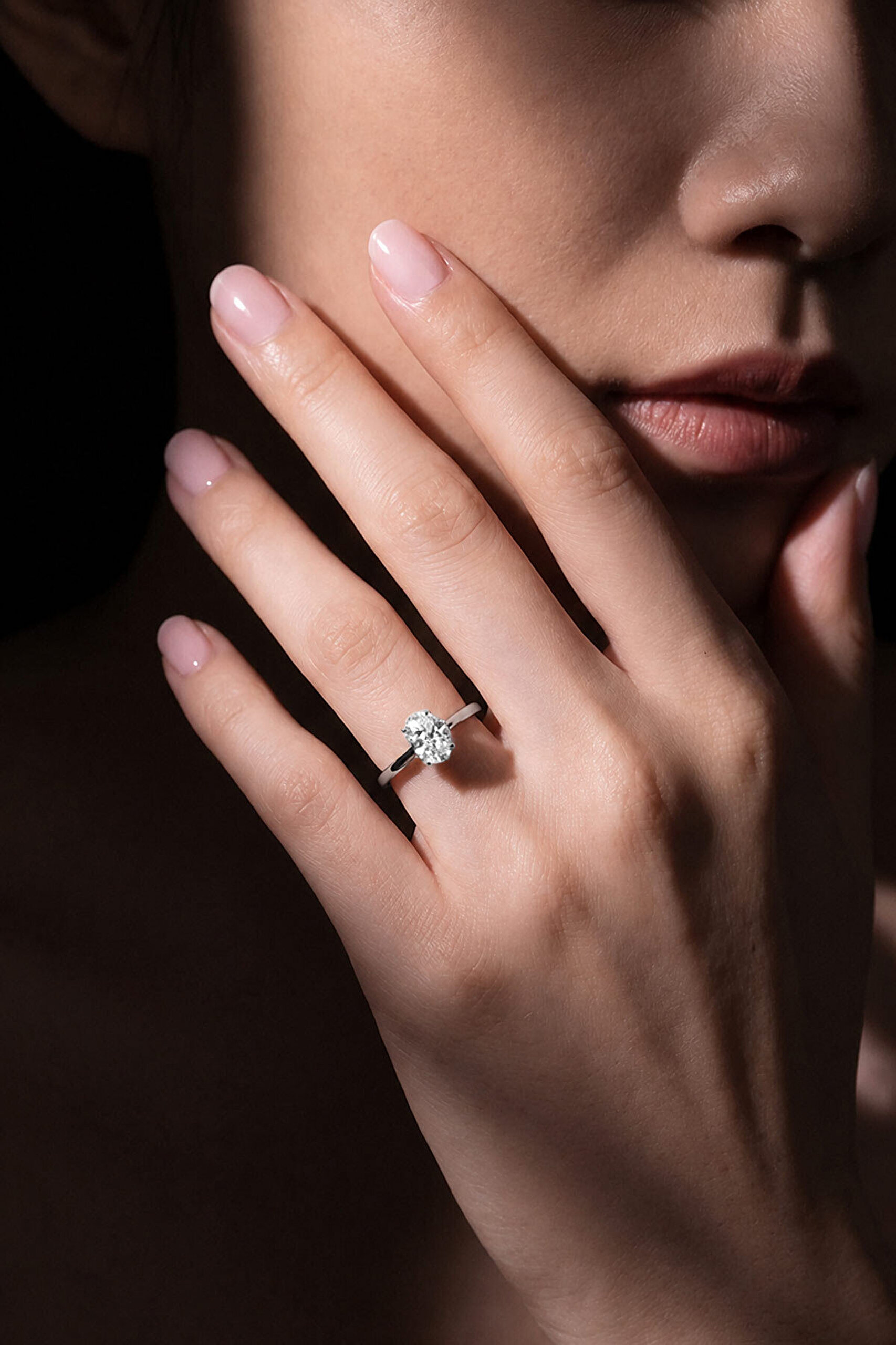1.07 Karat IGI Sertifikalı Laboratuvar Üretimi Pırlanta Altın Tektaş Yüzük - 1