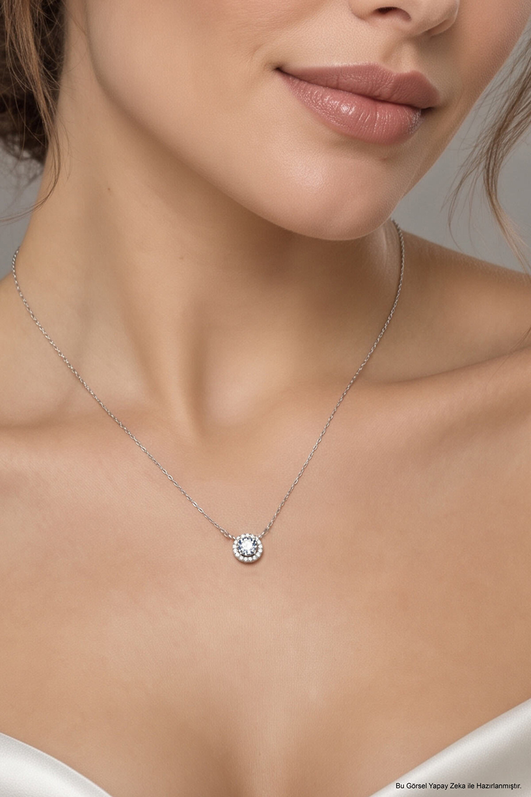 1.13 Karat IGI Sertifikalı Laboratuvar Üretimi Pırlanta Altın 43 Cm Kolye - 1
