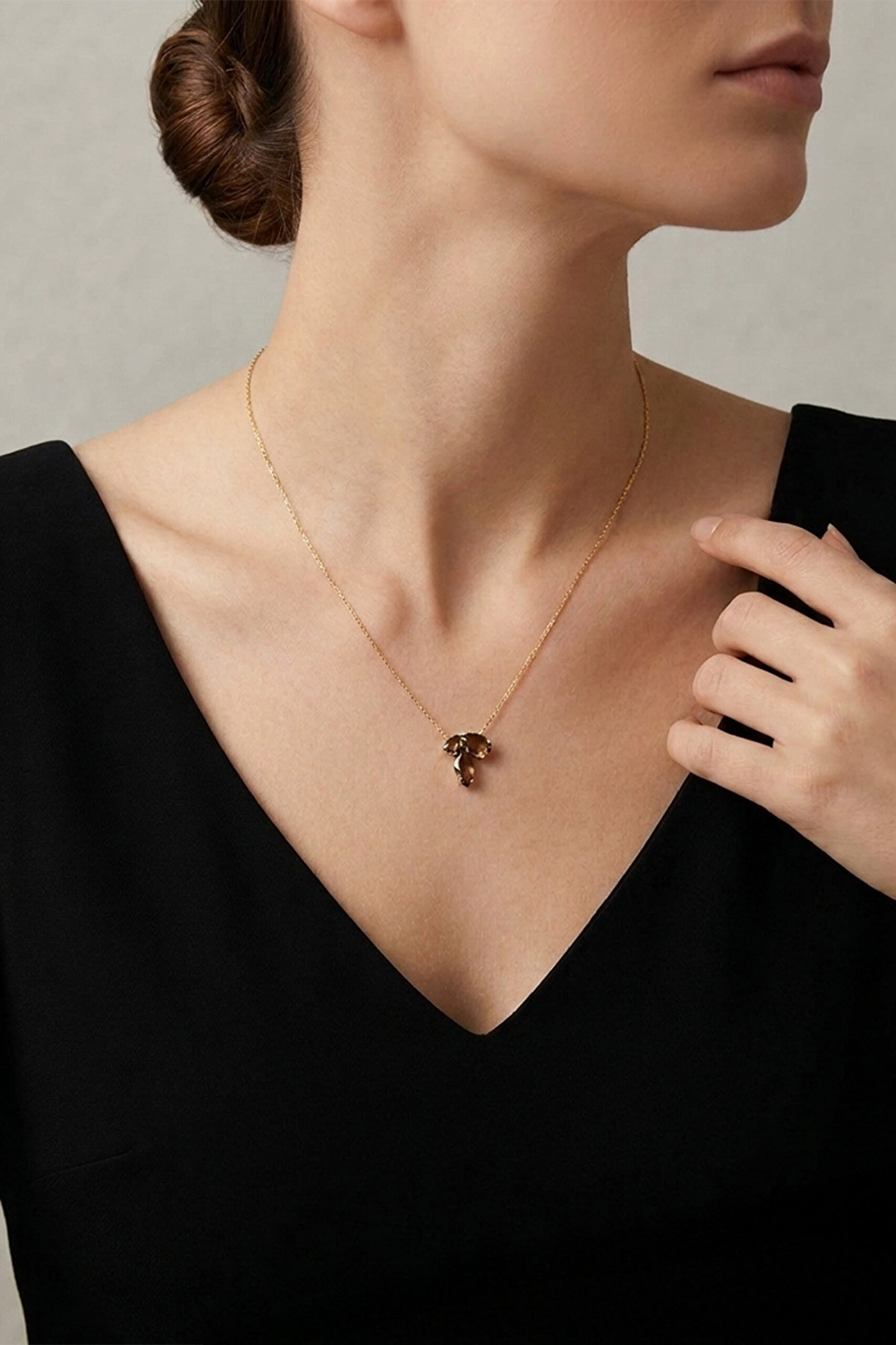 Dörtgen Figürlü 14 Ayar 45 Cm Sarı Altın Kolye - 2