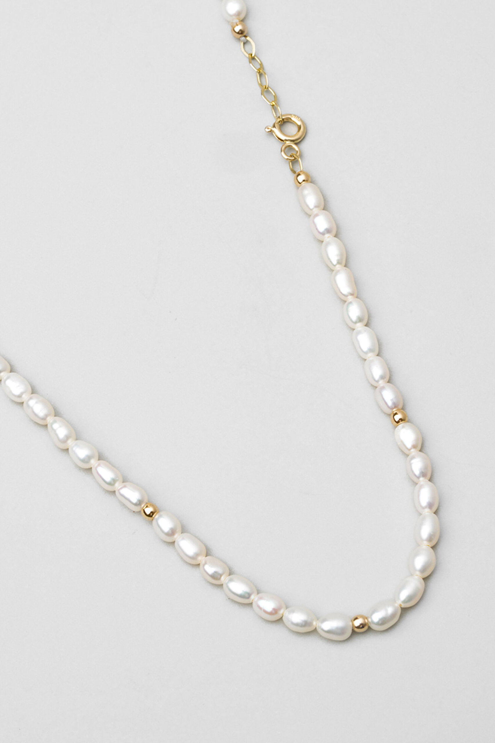 ⁠ Doğal İnci Taşlı 42 Cm 14 Ayar Sarı Altın Kolye_4}