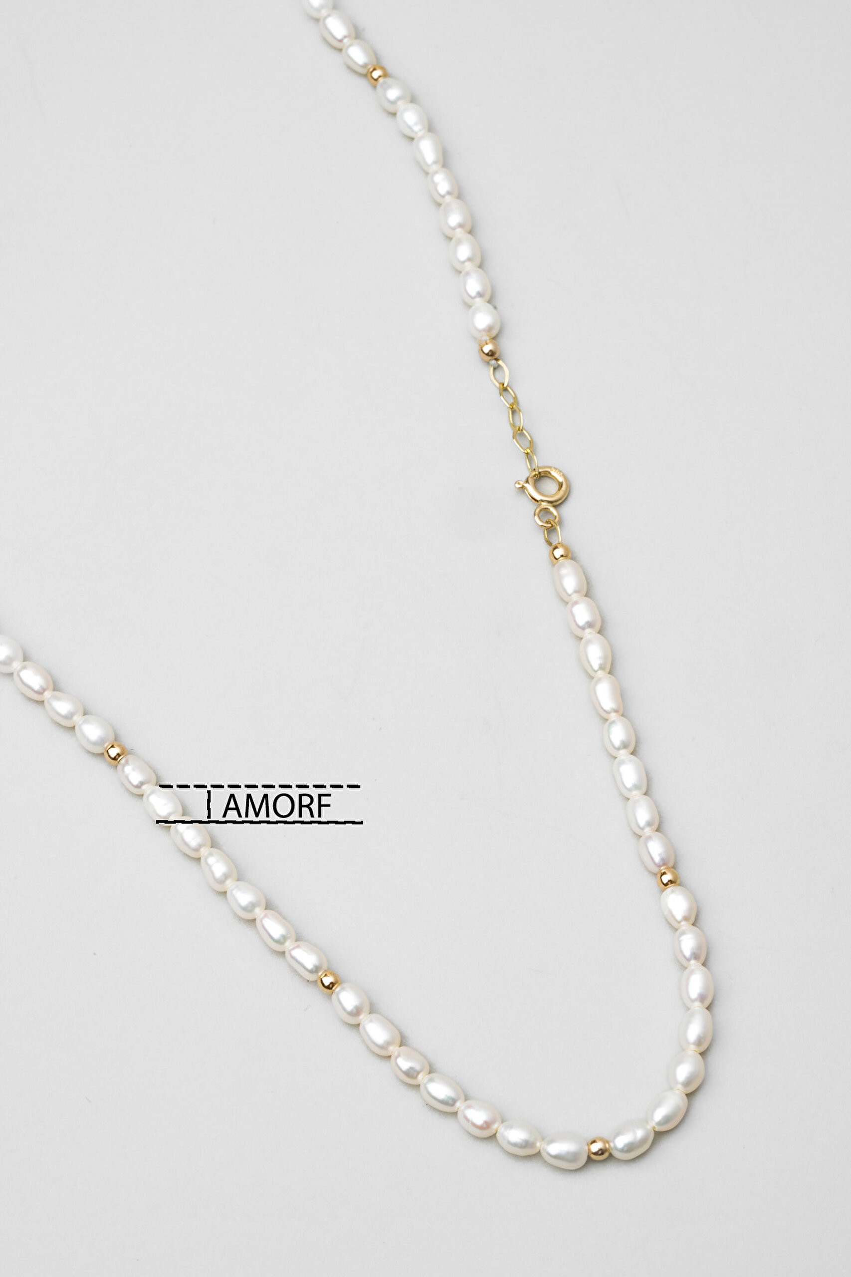 ⁠ Doğal İnci Taşlı 42 Cm 14 Ayar Sarı Altın Kolye_2}