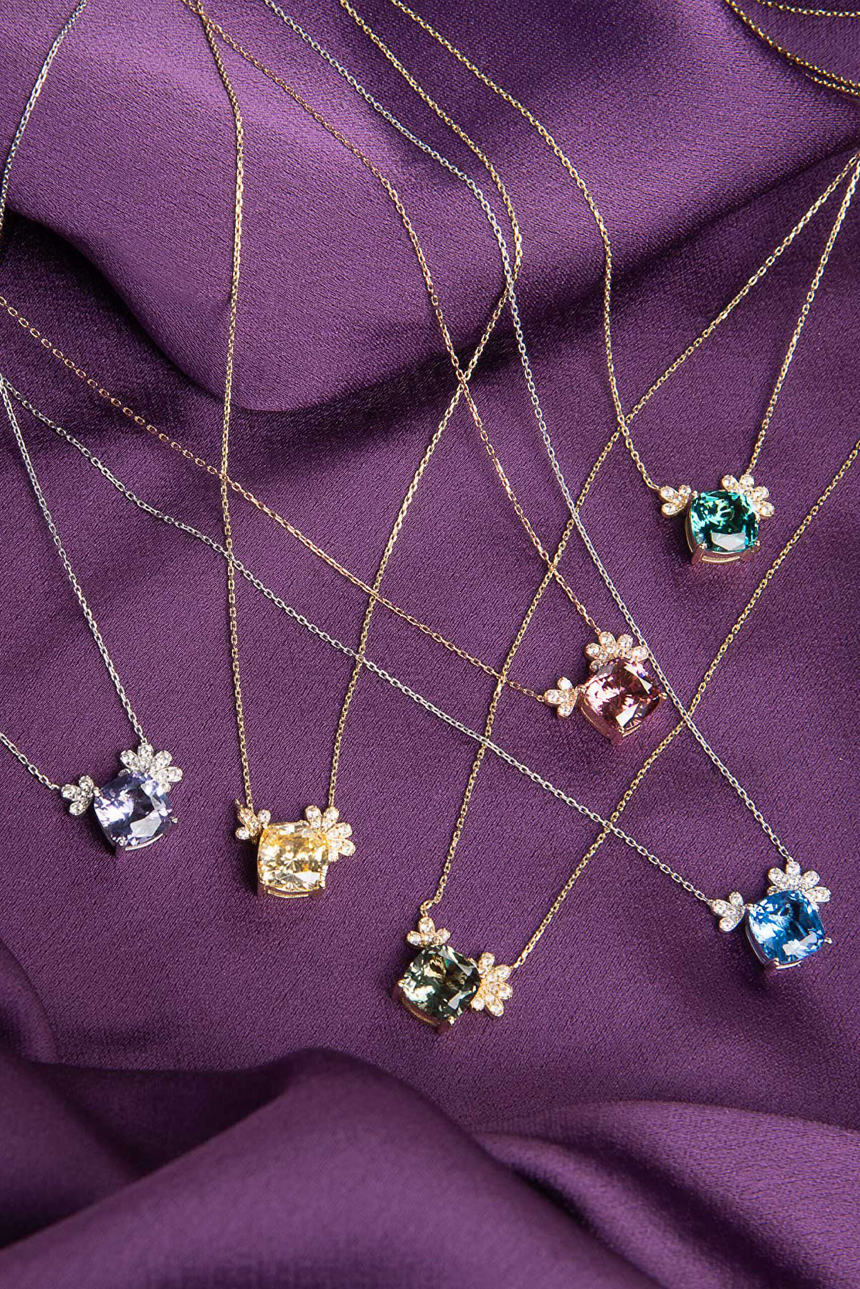 ⁠ Created Tourmaline Taşlı Clarit Serisi 14 Ayar Sarı Altın Kolye_3}