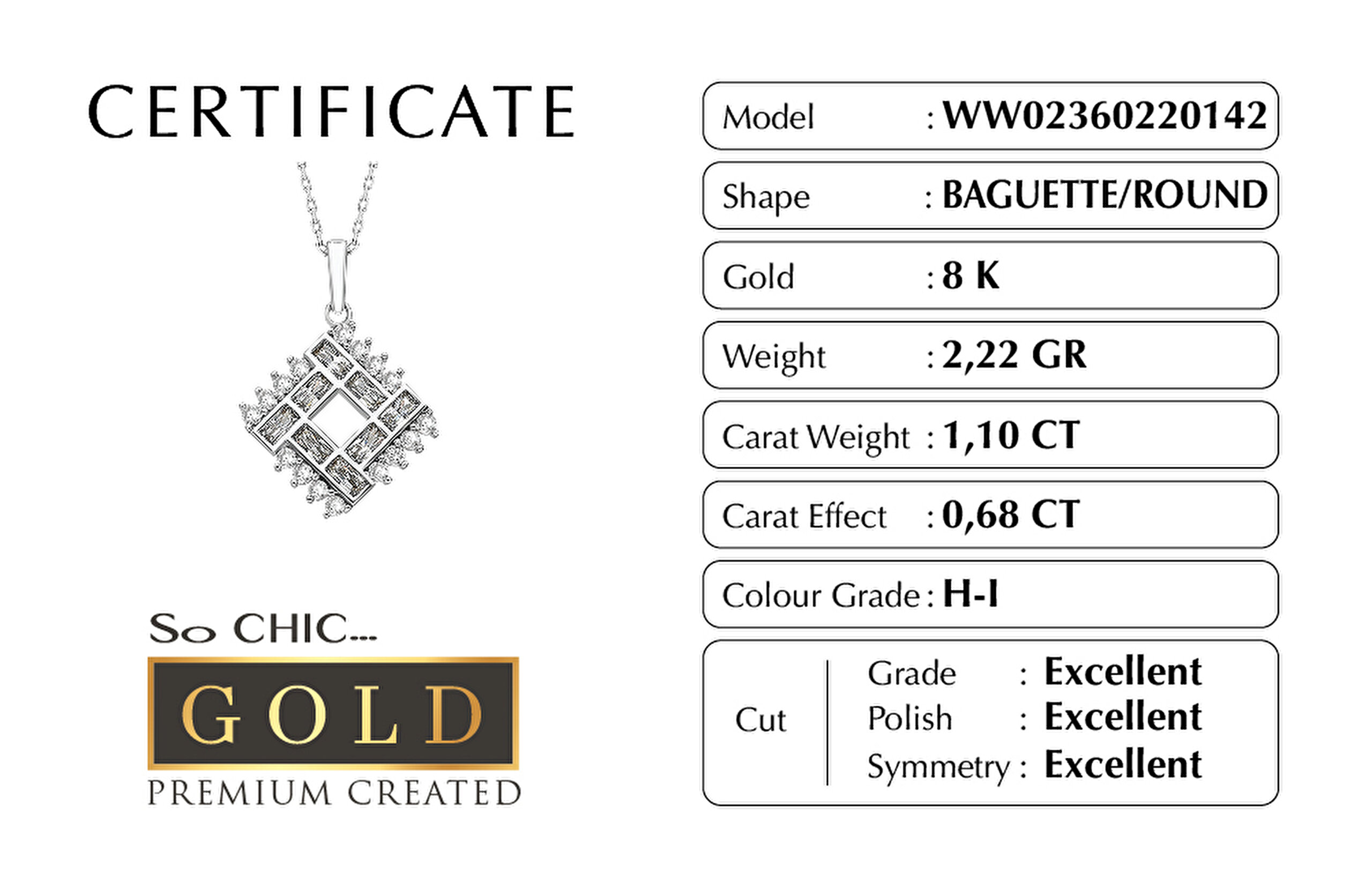 ⁠ Beyaz Altın Sertifikalı Premium Created Taşlı Kar Tanesi Kolye_2}