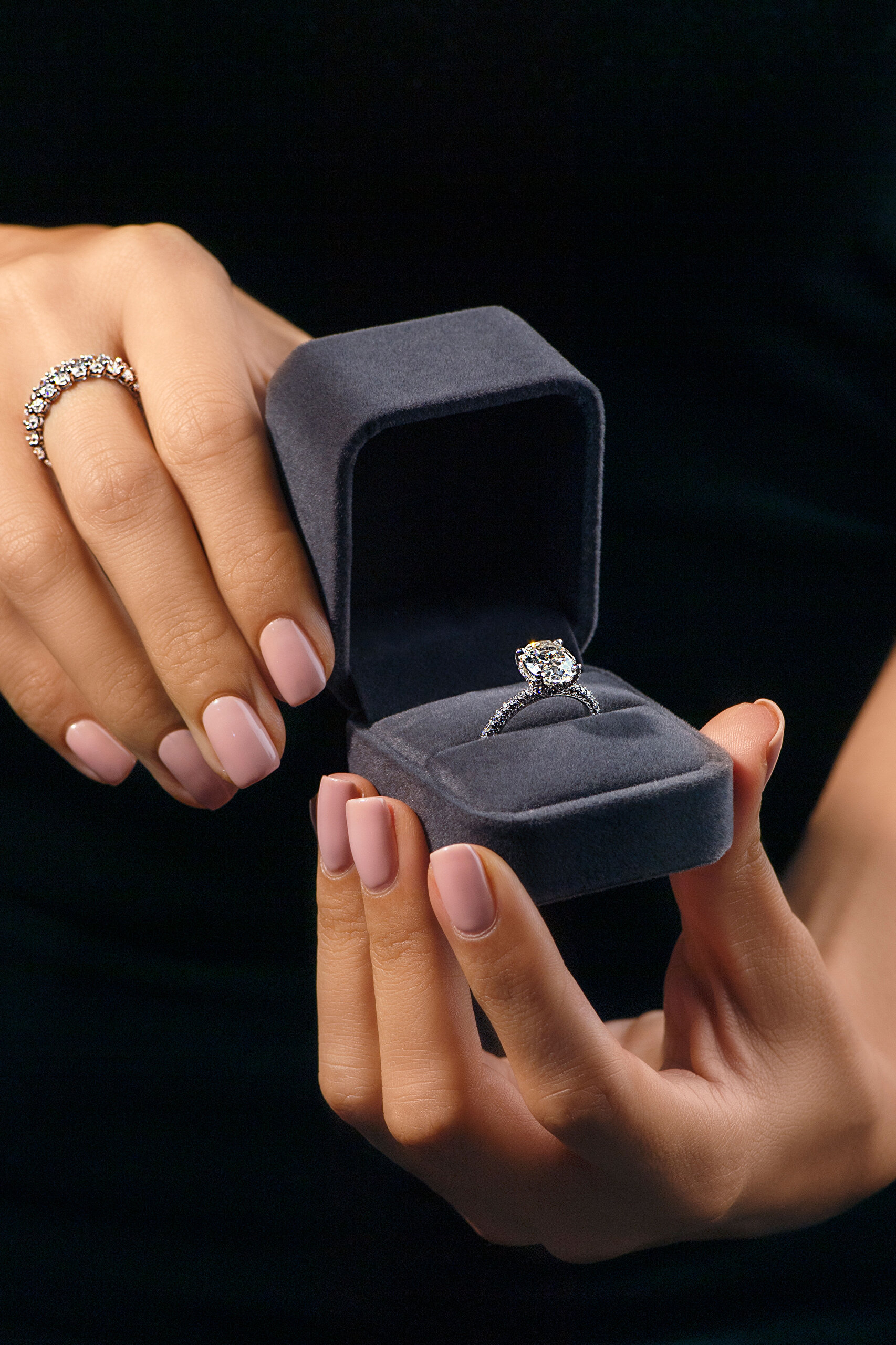 ⁠ Beyaz Altın Sertifikalı Premium Created Taşlı 2.00 CT Effect Tektaş Yüzük
_3}