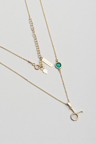 Zodiac Collection Pisces Zodiac Sign 18k Yellow Gold Plated Silver Necklace
