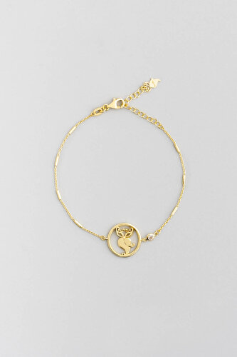 Special Design 18 Carat Yellow Gold Plated Silver Lucky Owl Bracelet