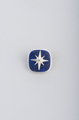  Modify Collection Silver Ring with Lapis Lazuli Gemstone