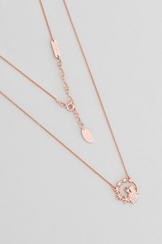 Enerjik Bff 18 Ayar Rose Altın Kaplama 47 Cm Gümüş Arkadaş Kolyesi