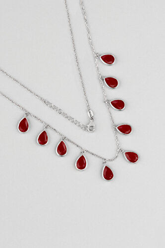 Festival 18 Karat White Gold Plated Silver Necklace