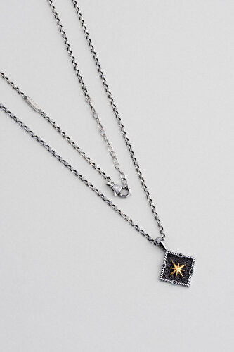 Compass Design Silver Men
