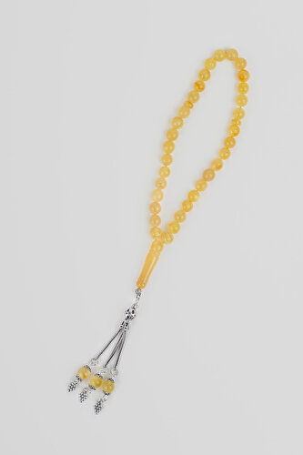 Natural Amber Stone Worry Beads 925 Sterling Silver