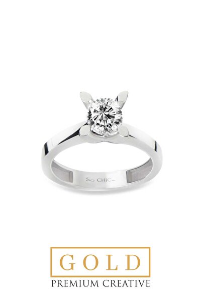 SoChic Beyaz Altın Sertifikalı Premium Creative Taşlı Tektaş Yüzük Beyaz Altın Sertifikalı Premium Creative Taşlı Tektaş Yüzük D00402501 Beyaz Altın Sertifikalı Premium Creative Taşlı Tektaş Yüzük Beyaz Altın Sertifikalı Premium Creative Taşlı Tektaş Yüzük D00402501