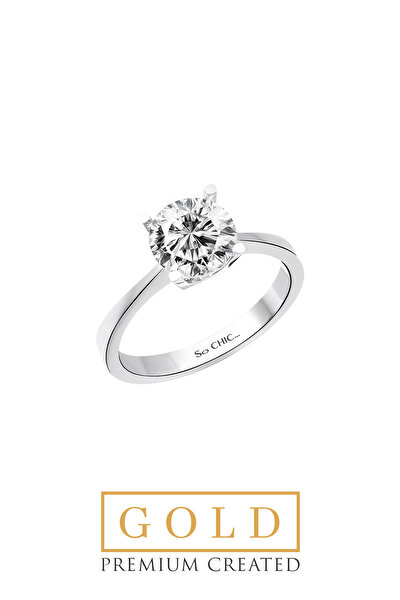 SoChic Beyaz Altın Sertifikalı Premium Created Taşlı Tektaş Yüzük Beyaz Altın Sertifikalı Premium Created Taşlı Tektaş Yüzük D02003101 Beyaz Altın Sertifikalı Premium Created Taşlı Tektaş Yüzük Beyaz Altın Sertifikalı Premium Created Taşlı Tektaş Yüzük D02003101