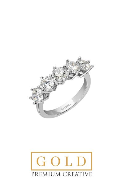 SoChic Beyaz Altın Sertifikalı Premium Created Taşlı Beştaş Yüzük Beyaz Altın Sertifikalı Premium Created Taşlı Beştaş Yüzük D02104001 Beyaz Altın Sertifikalı Premium Created Taşlı Beştaş Yüzük Beyaz Altın Sertifikalı Premium Created Taşlı Beştaş Yüzük D02104001