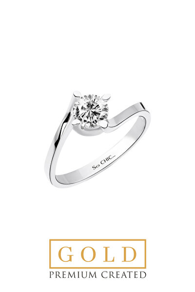 SoChic Beyaz Altın Sertifikalı Premium Created Taşlı Tektaş Yüzük Beyaz Altın Sertifikalı Premium Created Taşlı Tektaş Yüzük D02402901 Beyaz Altın Sertifikalı Premium Created Taşlı Tektaş Yüzük Beyaz Altın Sertifikalı Premium Created Taşlı Tektaş Yüzük D02402901