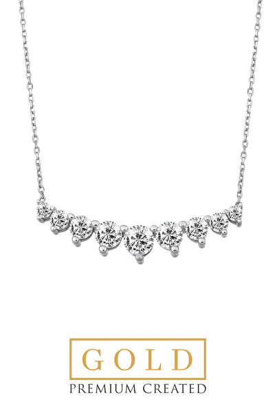 SoChic Beyaz Altın Sertifikalı Premium Created Taşlı Su Yolu Kolye Beyaz Altın Sertifikalı Premium Created Taşlı Su Yolu Kolye D0440250199 Beyaz Altın Sertifikalı Premium Created Taşlı Su Yolu Kolye Beyaz Altın Sertifikalı Premium Created Taşlı Su Yolu Kolye D0440250199