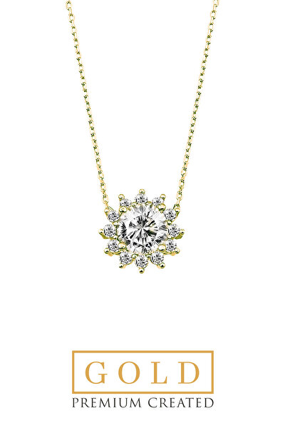 SoChic Premium Created Altın Tektaş Kolye Premium Created Altın Tektaş Kolye D0780250144 Premium Created Altın Tektaş Kolye Premium Created Altın Tektaş Kolye D0780250144