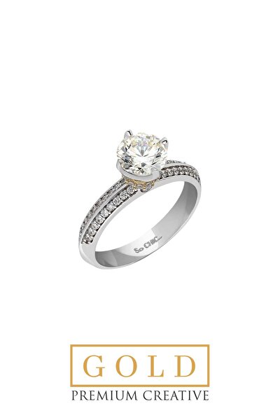 SoChic 14 Ayar Beyaz Altın Sertifikalı Premium Creative Taşlı Tektaş Yüzük 14 Ayar Beyaz Altın Sertifikalı Premium Creative Taşlı Tektaş Yüzük D08804101 14 Ayar Beyaz Altın Sertifikalı Premium Creative Taşlı Tektaş Yüzük 14 Ayar Beyaz Altın Sertifikalı Premium Creative Taşlı Tektaş Yüzük D08804101