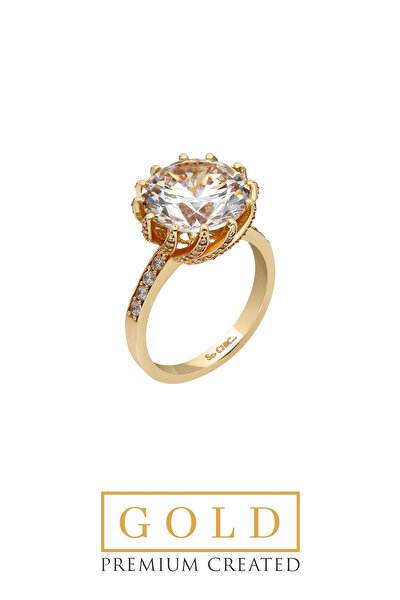 SoChic 14 Ayar Sarı Altın Sertifikalı Premium Created Taşlı Tektaş Yüzük Sarı Altın Sertifikalı Premium Created Taşlı Tektaş Yüzük D10606301 14 Ayar Sarı Altın Sertifikalı Premium Created Taşlı Tektaş Yüzük Sarı Altın Sertifikalı Premium Created Taşlı Tektaş Yüzük D10606301